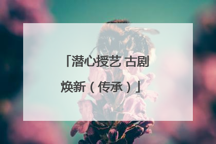 潜心授艺 古剧焕新（传承）