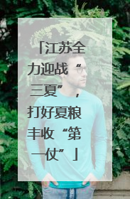 江苏全力迎战“三夏”，打好夏粮丰收“第一仗”