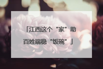 江西这个“家”助百姓端稳“饭碗”