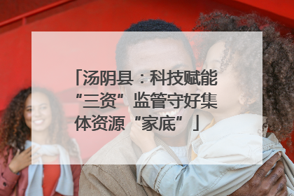 汤阴县：科技赋能“三资”监管守好集体资源“家底”