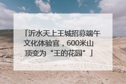 沂水天上王城招募端午文化体验官，600米山顶变为“王的花园”