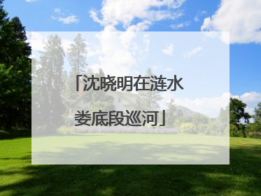 沈晓明在涟水娄底段巡河
