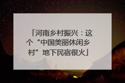 河南乡村振兴：这个“中国美丽休闲乡村”地下民宿很火