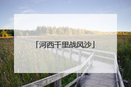 河西千里战风沙