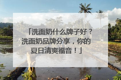 洗面奶什么牌子好？洗面奶品牌分享，你的夏日清爽福音！