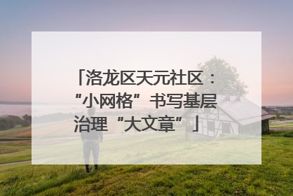 洛龙区天元社区：“小网格”书写基层治理“大文章”