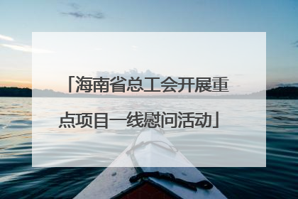 海南省总工会开展重点项目一线慰问活动