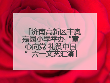 济南高新区丰奥嘉园小学举办“童心向党 礼赞中国”六一文艺汇演