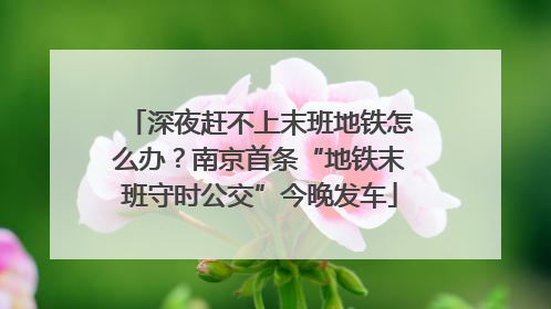 深夜赶不上末班地铁怎么办？南京首条“地铁末班守时公交”今晚发车