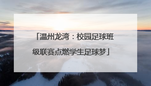 温州龙湾：校园足球班级联赛点燃学生足球梦