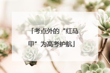 考点外的“红马甲”为高考护航