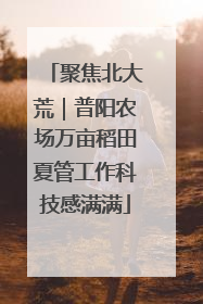 聚焦北大荒｜普阳农场万亩稻田夏管工作科技感满满