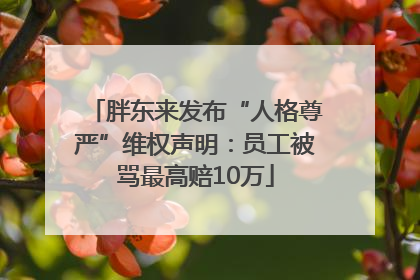 胖东来发布“人格尊严”维权声明：员工被骂最高赔10万