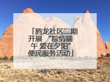 腾龙社区二期开展 “粽情端午 爱在夕阳”便民服务活动