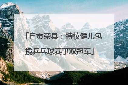 自贡荣县：特校健儿包揽乒乓球赛事双冠军