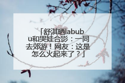 舒淇晒labubu和哭娃合影：一同去郊游！网友：这是怎么火起来了？