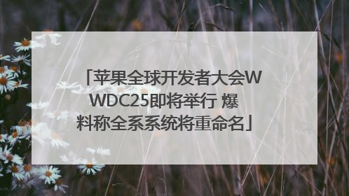 苹果全球开发者大会WWDC25即将举行 爆料称全系系统将重命名