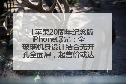苹果20周年纪念版iPhone曝光：全玻璃机身设计结合无开孔全面屏，起售价或达1.45万人民币