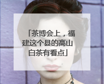 茶博会上，福建这个县的高山白茶有看点