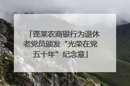 蓬莱农商银行为退休老党员颁发“光荣在党五十年”纪念章