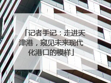记者手记：走进天津港，窥见未来现代化港口的模样