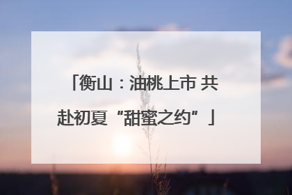 衡山：油桃上市 共赴初夏“甜蜜之约”