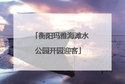 衡阳玛雅海滩水公园开园迎客
