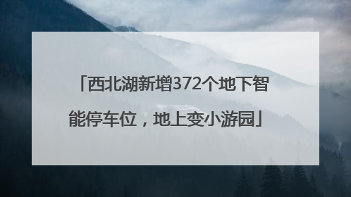 西北湖新增372个地下智能停车位，地上变小游园