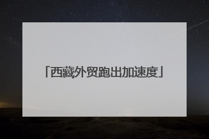 西藏外贸跑出加速度