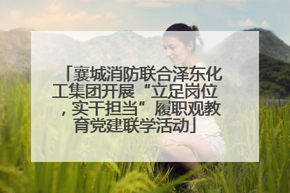 襄城消防联合泽东化工集团开展“立足岗位，实干担当”履职观教育党建联学活动