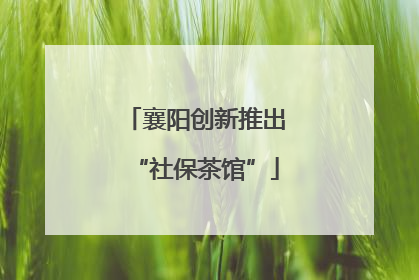 襄阳创新推出“社保茶馆”
