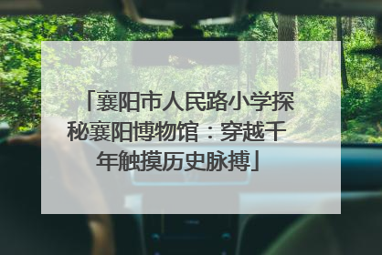 襄阳市人民路小学探秘襄阳博物馆：穿越千年触摸历史脉搏