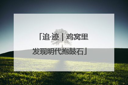 追·迹｜鸡窝里发现明代抱鼓石