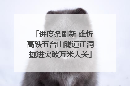 进度条刷新 雄忻高铁五台山隧道正洞掘进突破万米大关