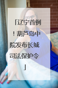 辽宁首例！葫芦岛中院发布长城司法保护令