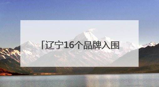 辽宁16个品牌入围2025中国品牌价值评价信息发布榜单