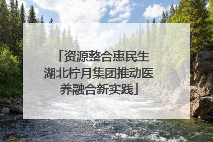 资源整合惠民生 湖北柠月集团推动医养融合新实践