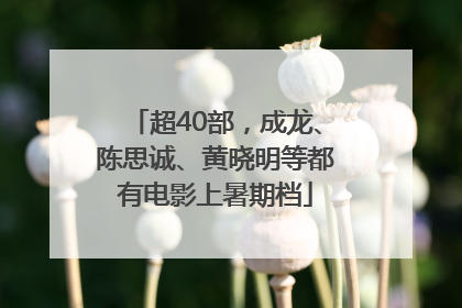 超40部，成龙、陈思诚、黄晓明等都有电影上暑期档