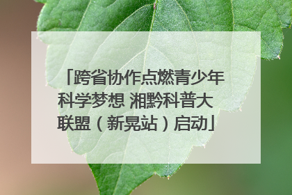 跨省协作点燃青少年科学梦想 湘黔科普大联盟（新晃站）启动