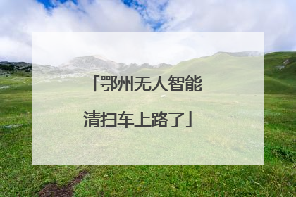 鄂州无人智能清扫车上路了