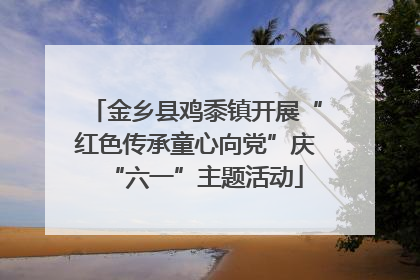 金乡县鸡黍镇开展“红色传承童心向党”庆“六一”主题活动