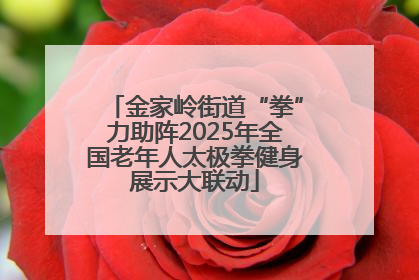 金家岭街道“拳”力助阵2025年全国老年人太极拳健身展示大联动