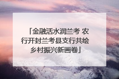金融活水润兰考 农行开封兰考县支行共绘乡村振兴新画卷