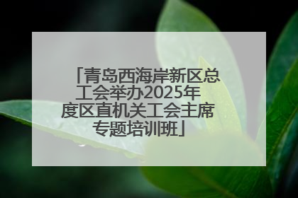 青岛西海岸新区总工会举办2025年度区直机关工会主席专题培训班