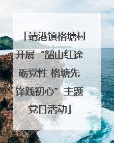 靖港镇格塘村开展“韶山红途砺党性 格塘先锋践初心”主题党日活动