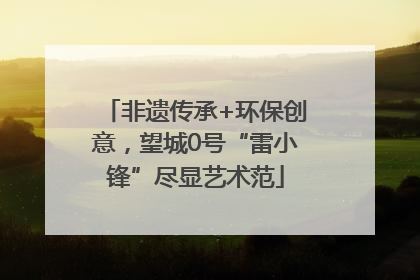 非遗传承+环保创意，望城0号“雷小锋”尽显艺术范
