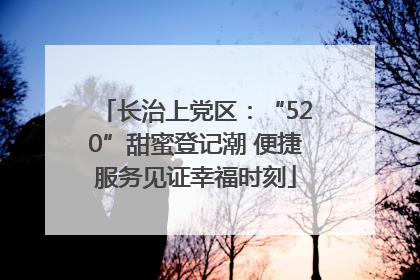 长治上党区：“520”甜蜜登记潮 便捷服务见证幸福时刻