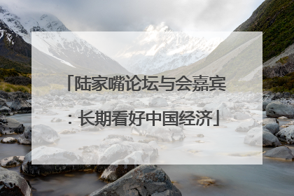 陆家嘴论坛与会嘉宾：长期看好中国经济