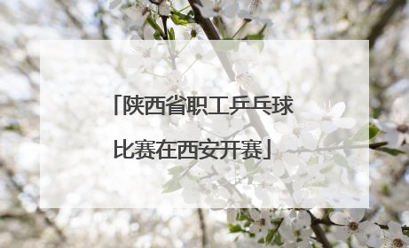 陕西省职工乒乓球比赛在西安开赛