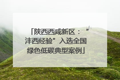 陕西西咸新区：“沣西经验”入选全国绿色低碳典型案例